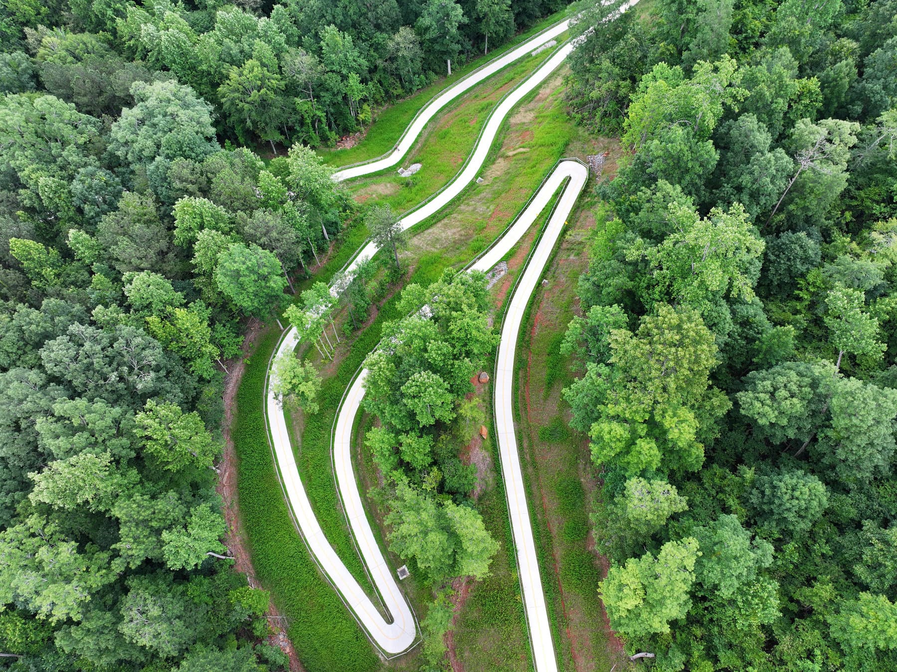 Aerial view of the Battlefield Trail project in Dallas